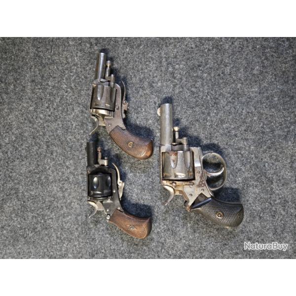 Lot de 03 revolvers 320 bulldog (tous fonctionnel)