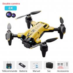 Drone M5 professionnel 8K - Chasse, Loisir & Randonnée | Triple Caméra, Pliable, Quadrirotor RC