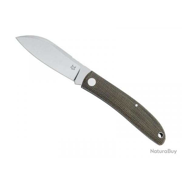 COUTEAU FOX LIVRI MICARTA VERT/MARRON