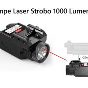 Lampe Double Laser Rouge Et Vert + LED 800 Lumens – Flash Strobo Pour Rail Pica, InTheTarget
