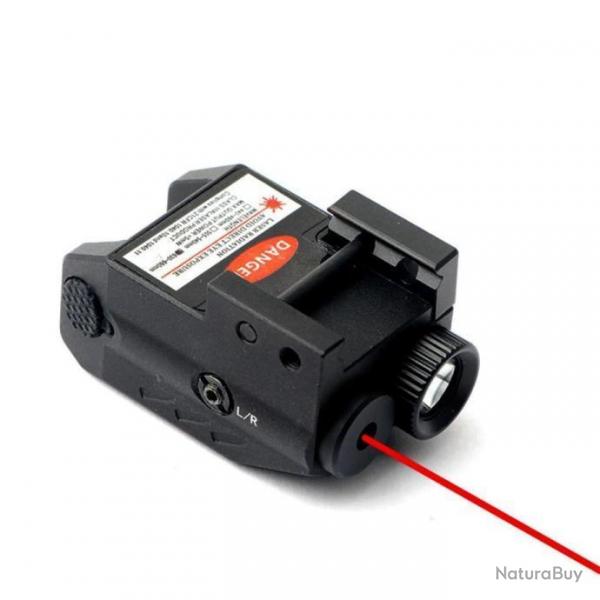 Lampe laser rouge avec led 500 Lumens pour rail picatinny