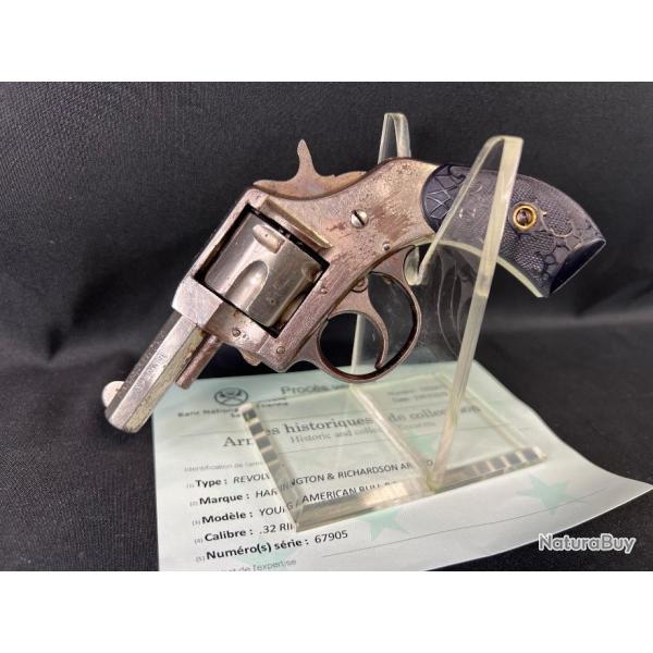 H&R YOUNG AMERICAN BULLDOG cal 32 rimfire. RARE !!! munition libre