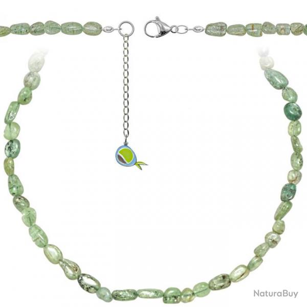 Collier en pridot - Perles roules 5  8 mm - 43 cm