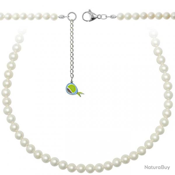 Collier en nacre de coquillage - Perles rondes 6 mm - 50 cm