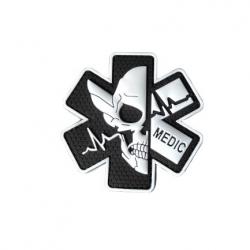 Patch Crane Médical noir fluorescent PVC velcro