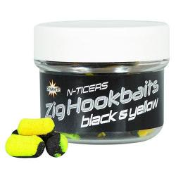 Dumbells Flottant Dynamite Baits N-Ticers Zig Black & Yellow 12X6mm