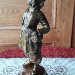 Rare Statue Cantinière à Soldats 1850 Ancien Objet Art Déco du XIXème Curiosité Militaria