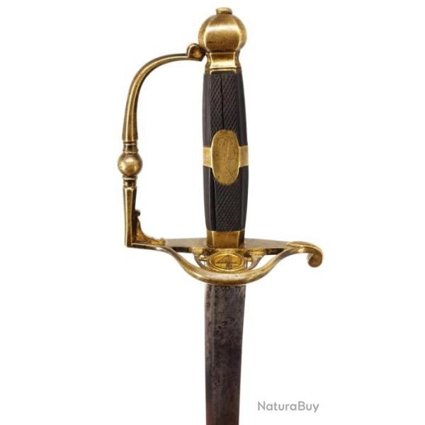 SABRE D'OFFICIER DU 4 REGIMENT DE CHASSEUR SIGNATURE GOZE A METZ 1780-1814 - FRANCE PREMIER EMPIRE 