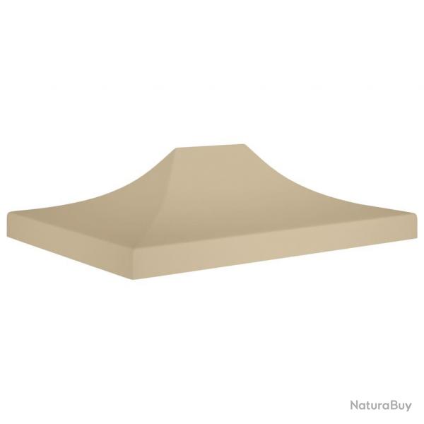 Toit de tente de rception 4x3 m Beige 270 g/m alsavelo