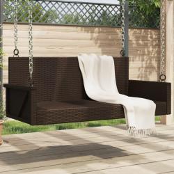 Balancelle marron 119x56x48 cm résine tressée alsavelo