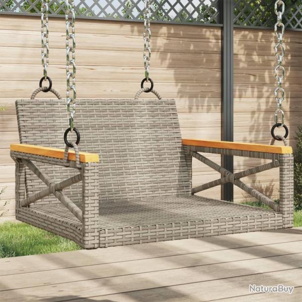 Balancelle gris 63x62x40 cm rsine tresse alsavelo