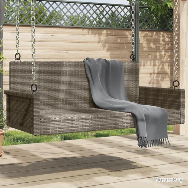 Balancelle gris 119x56x48 cm rsine tresse alsavelo
