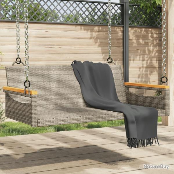Balancelle gris 109x62x40 cm rsine tresse alsavelo