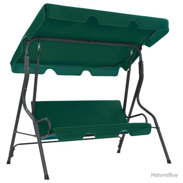 Balancelle de jardin Vert 170 x 110 x 153 cm Tissu alsavelo