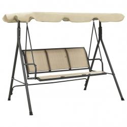 Balancelle de jardin avec baldaquin Anthracite et sable alsavelo