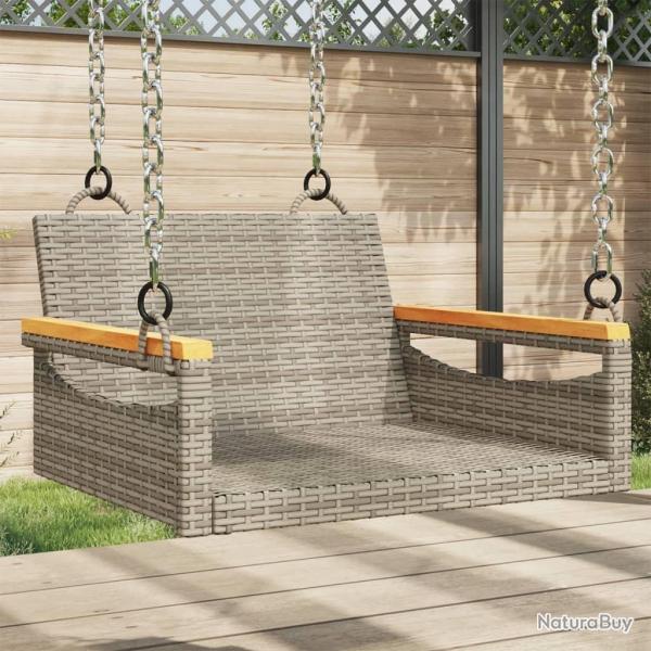 Balancelle gris 63x62x40 cm rsine tresse alsavelo