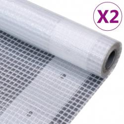 Bâches Leno 2 pcs 260 g/m² 2x15 m Blanc alsavelo