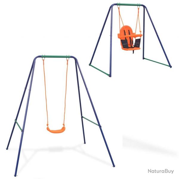 Balanoire simple 2-en-1 et balanoire pour tout-petits Orange alsavelo