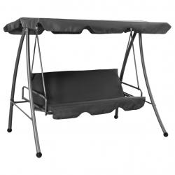 Balancelle de jardin avec auvent Anthracite 192x118x175cm Acier alsavelo