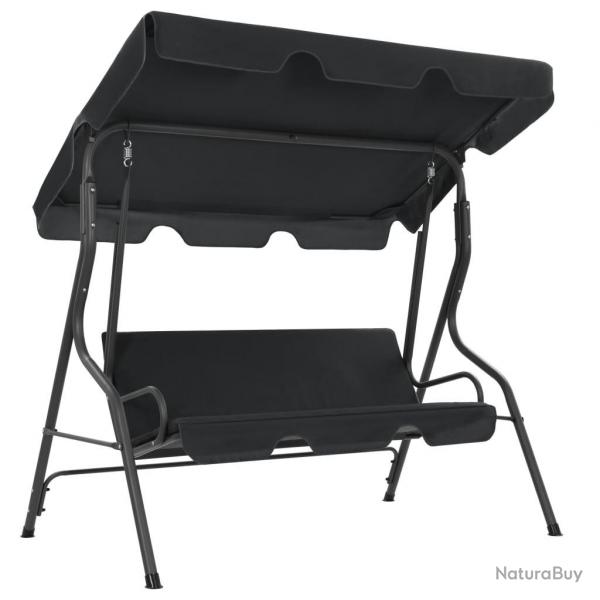 Balancelle de jardin Anthracite 170 x 110 x 153 cm alsavelo