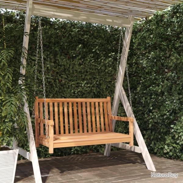 Balancelle Bois de teck massif 114x60x64 cm alsavelo