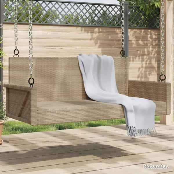 Balancelle beige 119x56x48 cm rsine tresse alsavelo