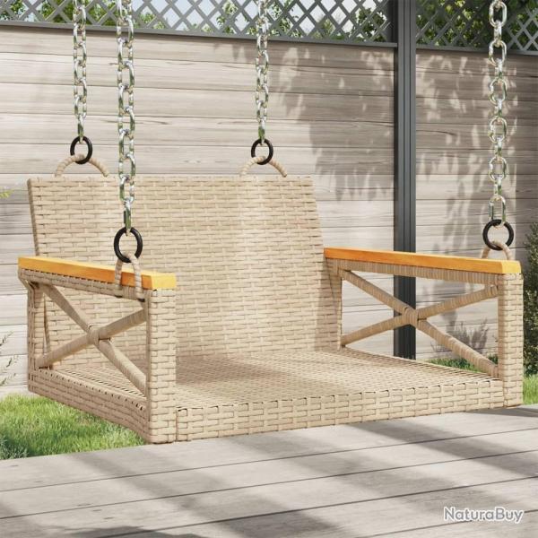Balancelle beige 63x62x40 cm rsine tresse alsavelo