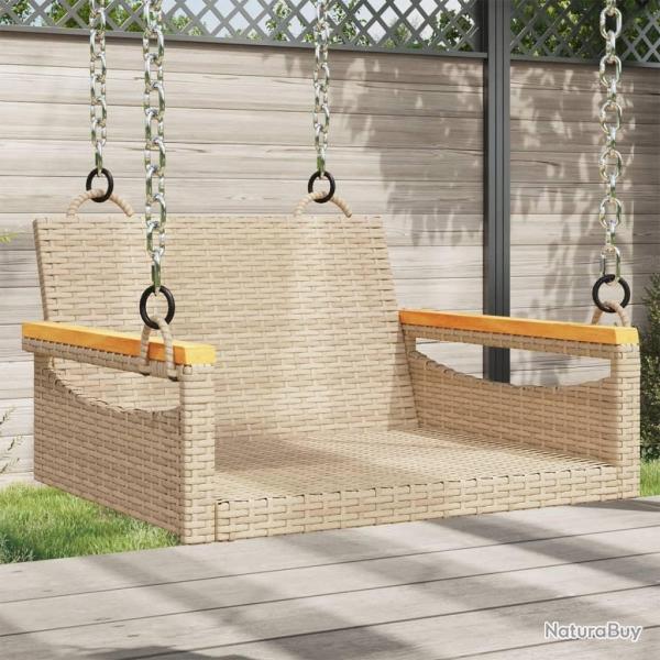 Balancelle beige 63x62x40 cm rsine tresse alsavelo