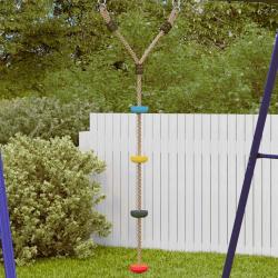 Balançoire à câble à disque d'enfants et 4 marches multicolore alsavelo
