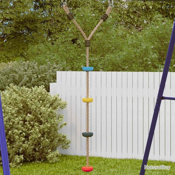 Balanoire  cble  disque d'enfants et 4 marches multicolore alsavelo