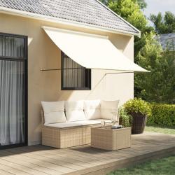 Auvent rétractable crème 250x150 m tissu et acier alsavelo