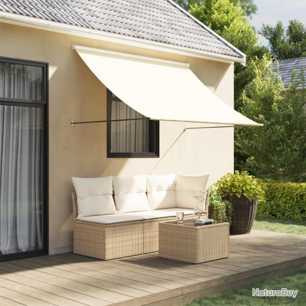 Auvent rtractable crme 250x150 m tissu et acier alsavelo