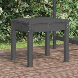 Banc de jardin gris 50x44x45 cm bois massif de pin