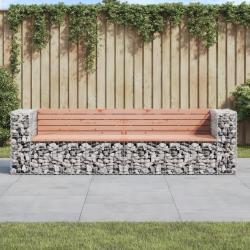 Banc de jardin design gabion 244x71x65,5 cm bois massif douglas alsavelo