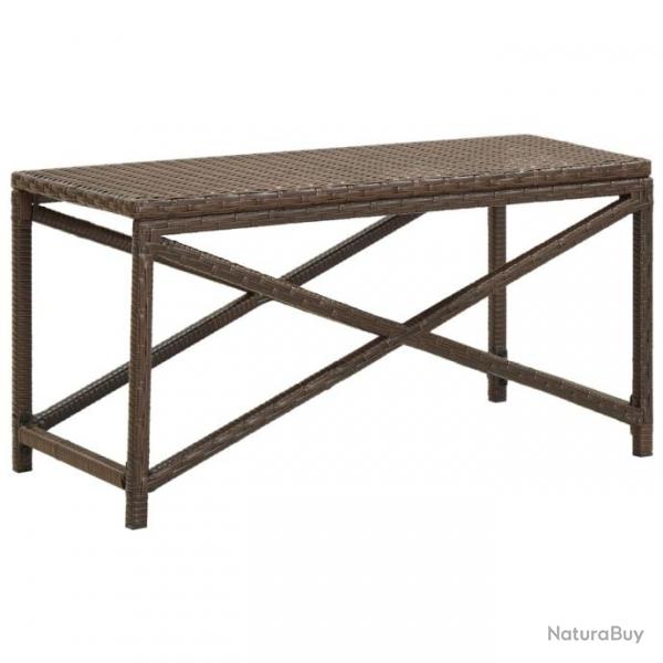 Banc de jardin 80 cm Rsine tresse Marron