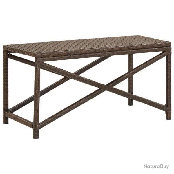 Banc de jardin 80 cm Rsine tresse Marron alsavelo
