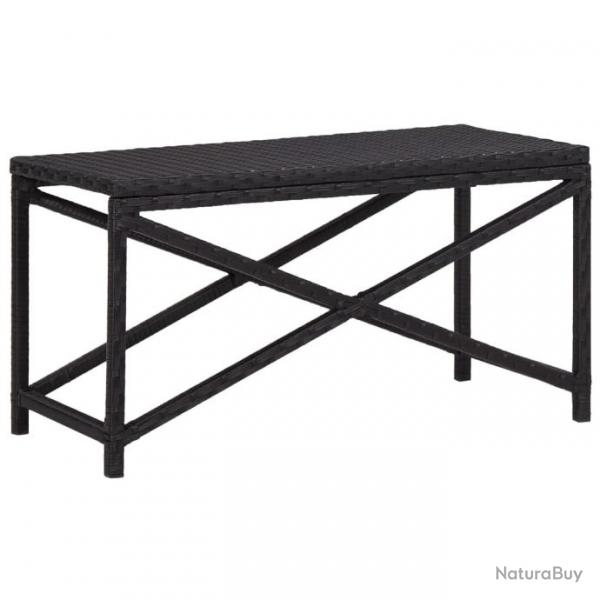 Banc de jardin 80 cm Rsine tresse Noir