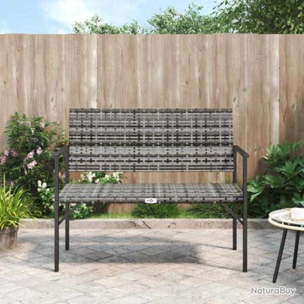 Banc de jardin  2 places gris rsine tresse