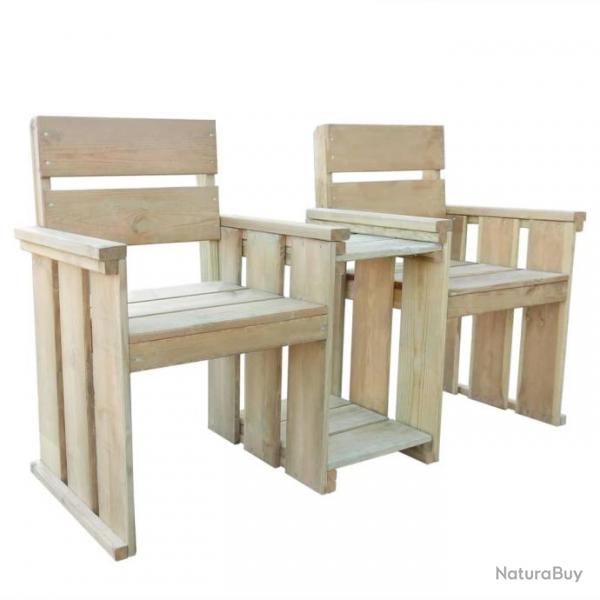 Banc de jardin  2 places 150 cm Pinde imprgne