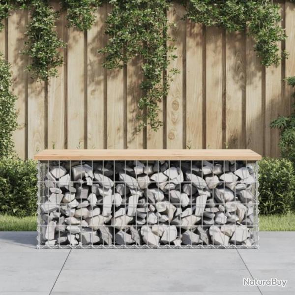 Banc de jardin design de gabion 103x44x42 cm bois massif de pin