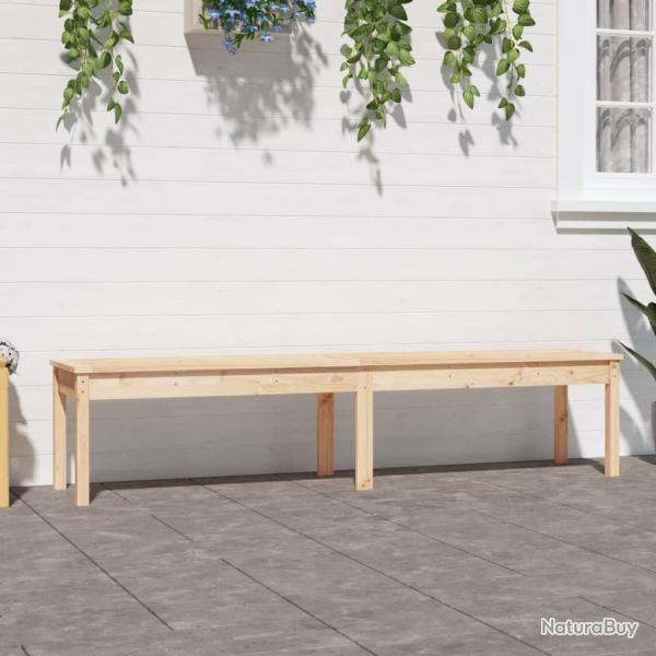 Banc de jardin  2 places 203,5x44x45 cm bois massif de pin alsavelo