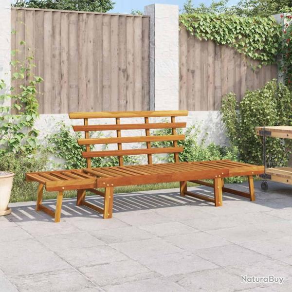 Banc de jardin 2-en-1 190 cm Bois solide d'acacia alsavelo