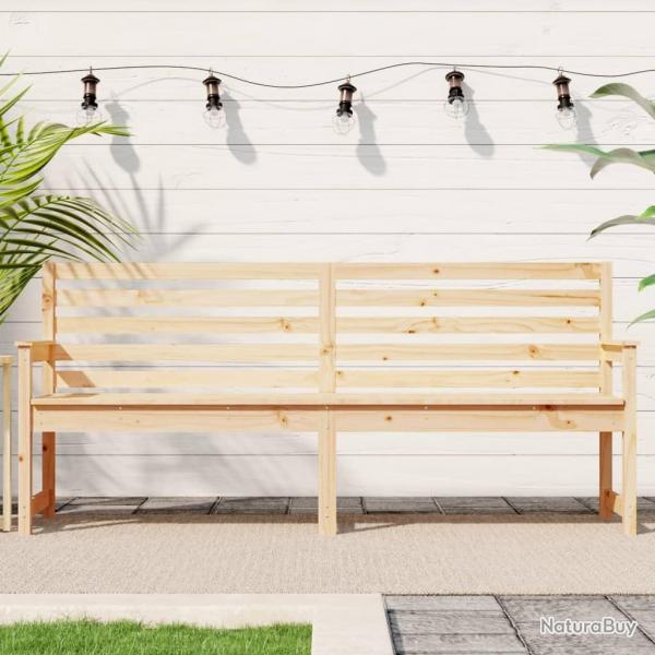 Banc de jardin 203,5x48x91,5 cm bois massif de pin alsavelo