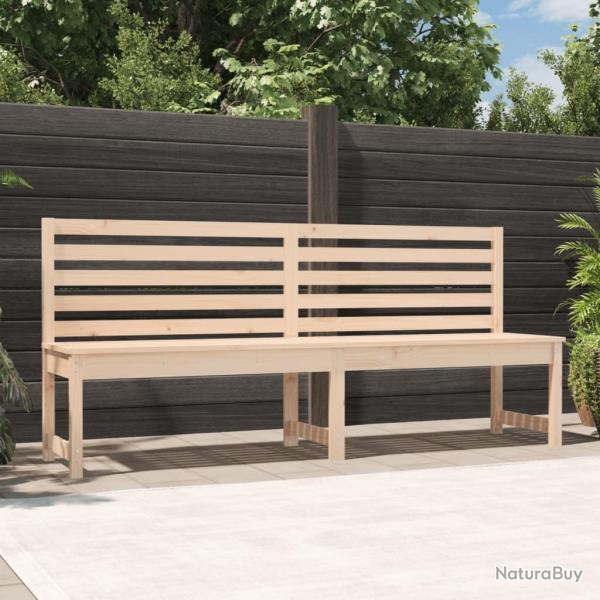 Banc de jardin 201,5 cm bois massif de pin alsavelo