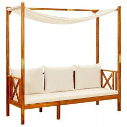 Banc de jardin avec auvent Bois d'acacia solide alsavelo