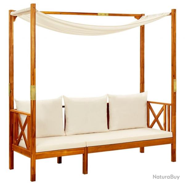 Banc de jardin avec auvent Bois d'acacia solide alsavelo