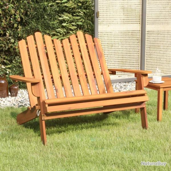 Banc de jardin Adirondack 126 cm bois massif d'acacia alsavelo
