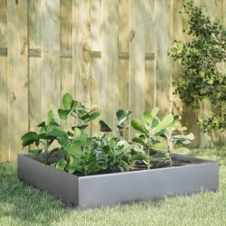 Lit surélevé de jardin 100x100x33,5 cm acier inoxydable alsavelo