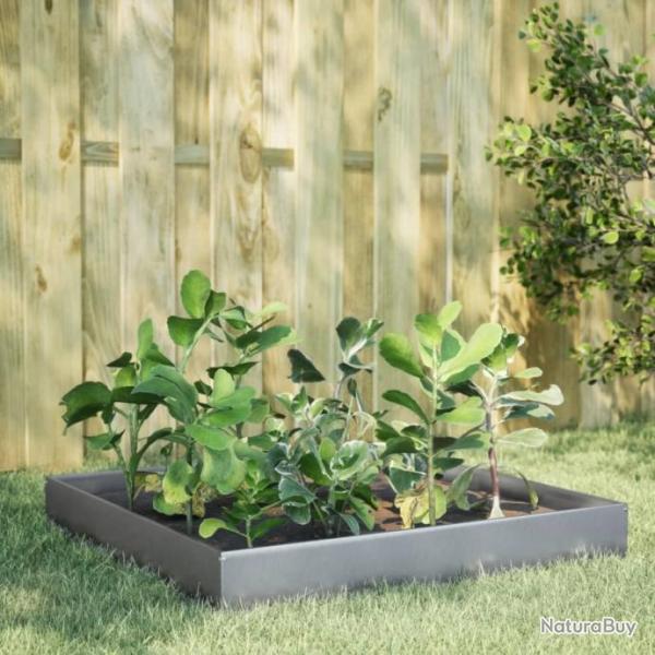 Lit surlev de jardin 100x100x26 cm acier inoxydable