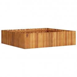 Lit surélevé de jardin 100x100x25 cm Bois massif d'acacia alsavelo